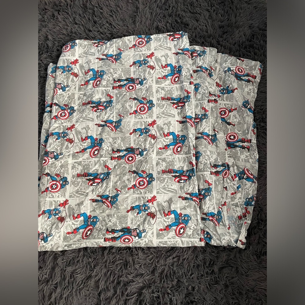 Pottery Barn Kids Marvel Comics Captain America Duvet Cover Twin